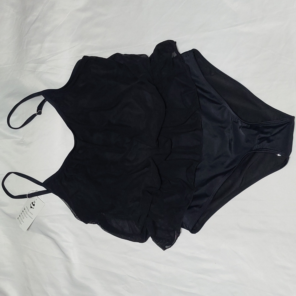 Beachsissi one piece swimsuit black large